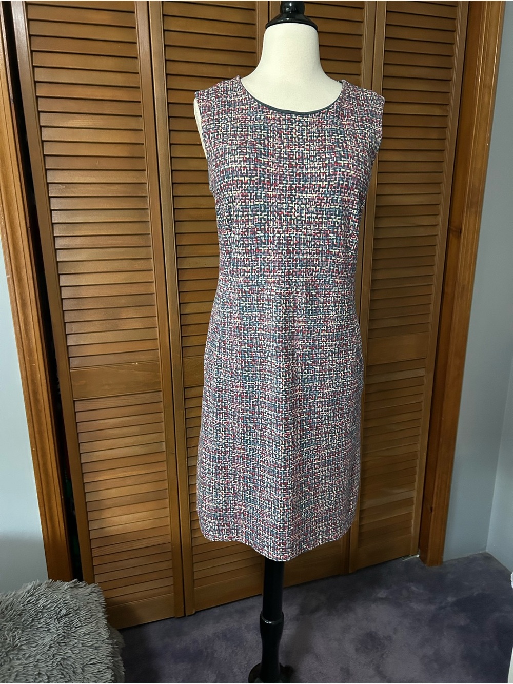 Lands' End Multicolor Tweed Look Sheath Dress